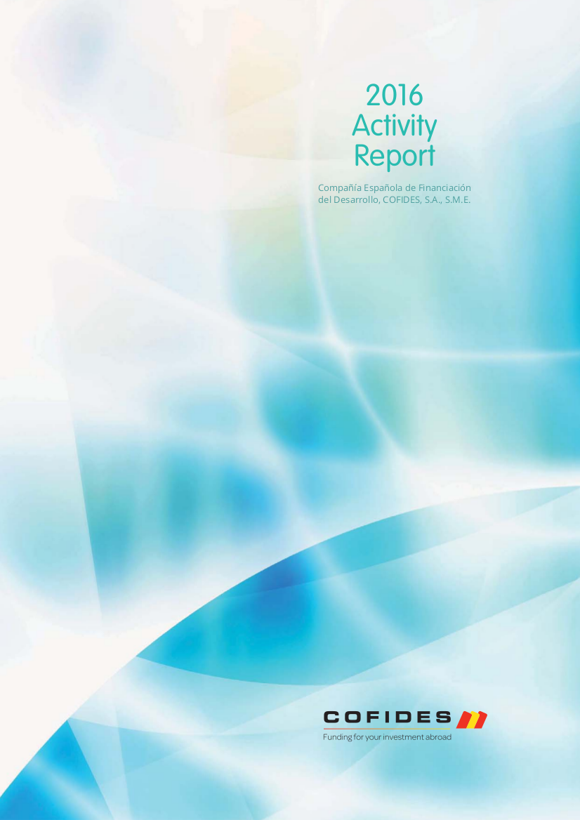 Front Cover of the 2016 COFIDES Activity Report