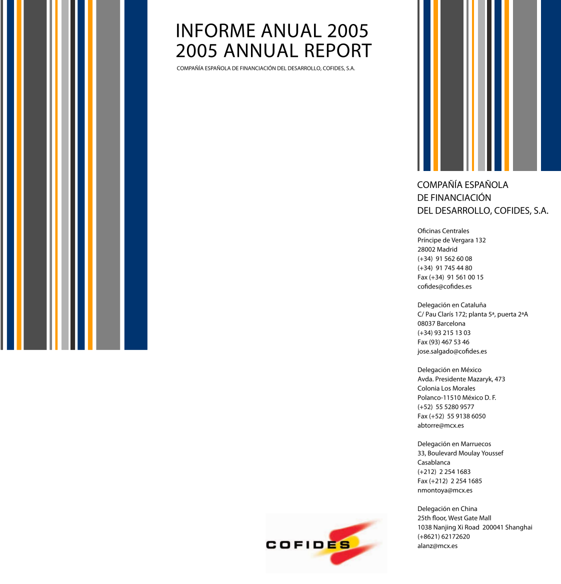 Front Cover of the 2005 COFIDES Annual Report