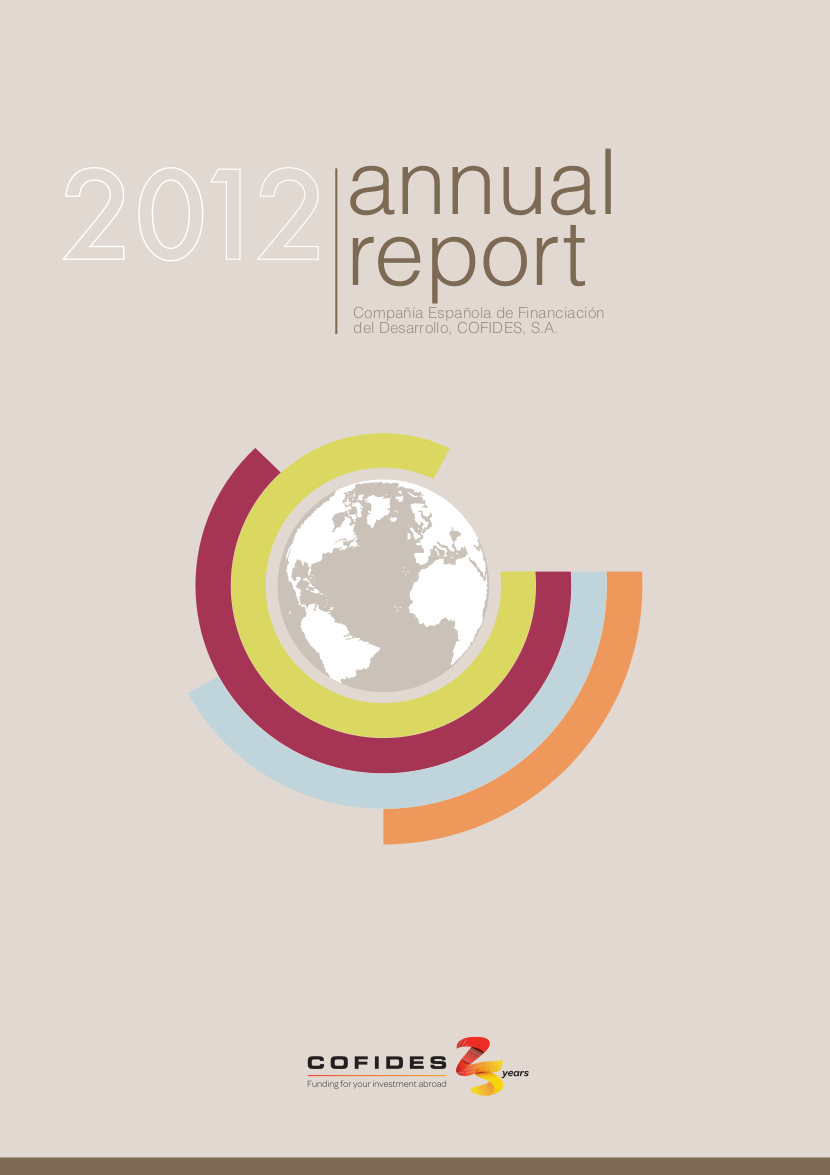 Front Cover of the 2012 COFIDES Annual Report