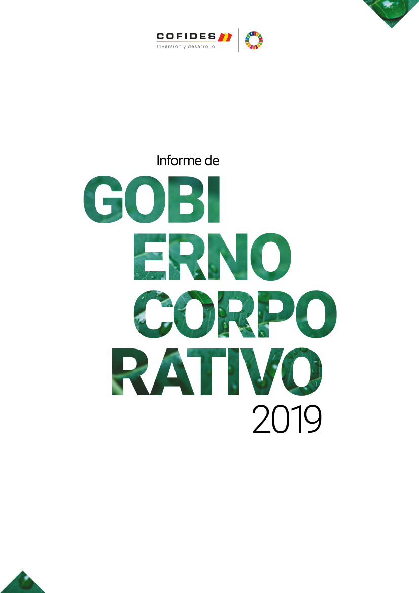 Imagen de la portada del Informe Gobierno Corporativo 2019 COFIDES