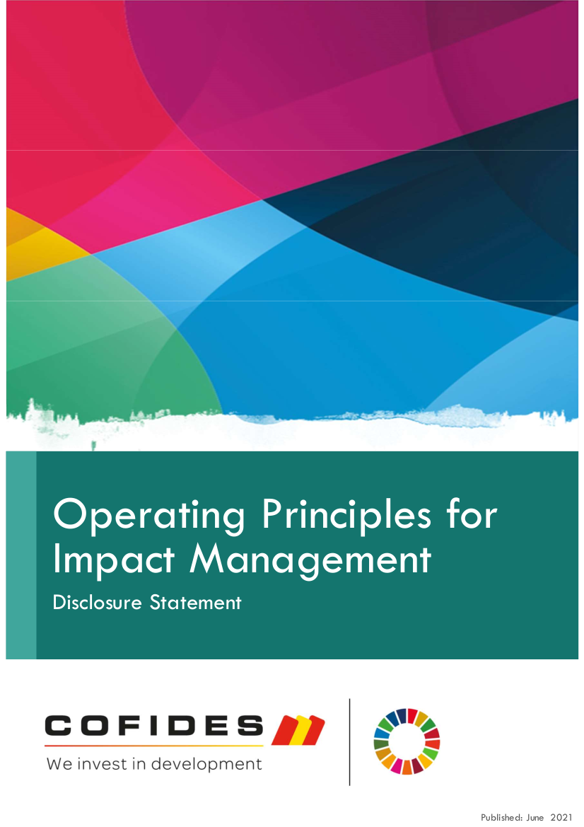 Image of the 'Operating Principles for Impact Management: 2020 Disclosure Statement' document