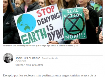 Imagen de la publicación de El Correo con el artículo 'El Fondo Verde para el Clima: Una oportunidad para las empresas vascas' del presidente de COFIDES, José Luis Curbelo