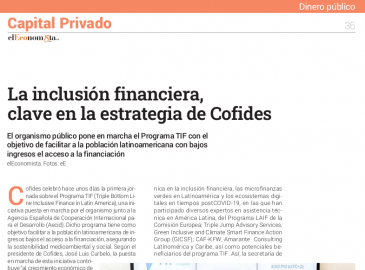 Imagen del artículo 'La inclusión financiera, clave en la estrategia de Cofides'