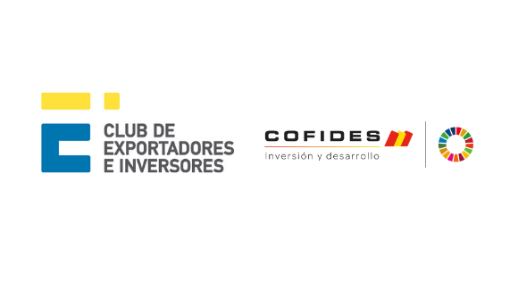 Imagen de los logotipos del Club de Exportadores e Inversores y COFIDES