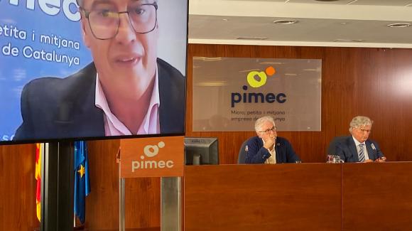 José Luis Curbelo en el evento de presentación del Fondo en PIMEC