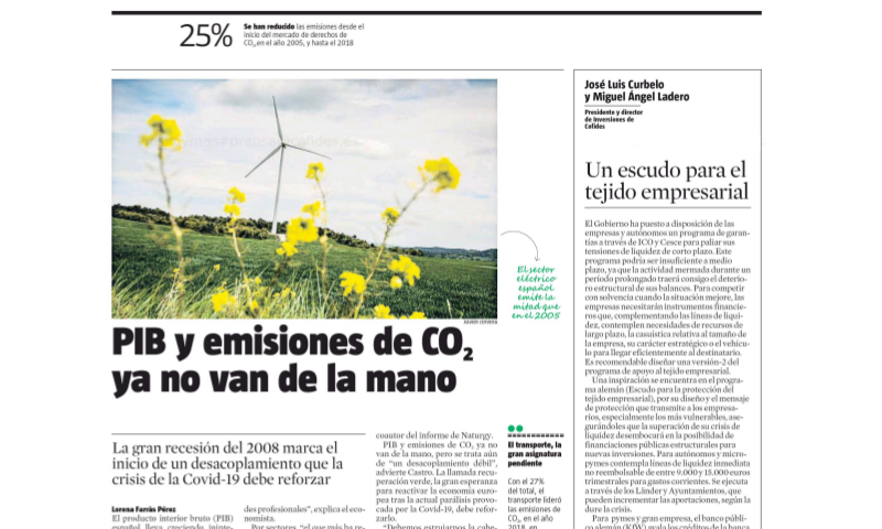 Imagen del artículo 'Escudo para el tejido empresarial' de José Luis Curbelo y Miguel Ángel Ladero