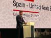 El presidente del Gobierno, Pedro Sánchez, ha anunciado la firma del MOU entre Mubadala y COFIDES en el Foro Económico España-Emiratos Árabes Unidos