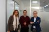 Image of the formalisation of the operations. From left to right: Ana Cebrián, COFIDES Head of Internationalisation; Juan Pablo Nebrera, CEO of Brooklyn Fitboxing; and Miguel Ángel Ladero, COFIDES Chief Investments Officer. 