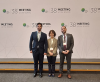 Image of the COFIDES representatives who participated in the meeting of the Board of Directors of the Green Climate Fund. From left to right: Carlos Martín, manager; Nuria Rodríguez, head of unit; and José Carlos Villena, head of Partnerships for Development. 